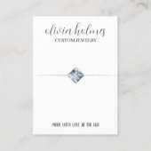 ミニマル白ダイヤモンドジュエリー名刺 名刺 (正面)