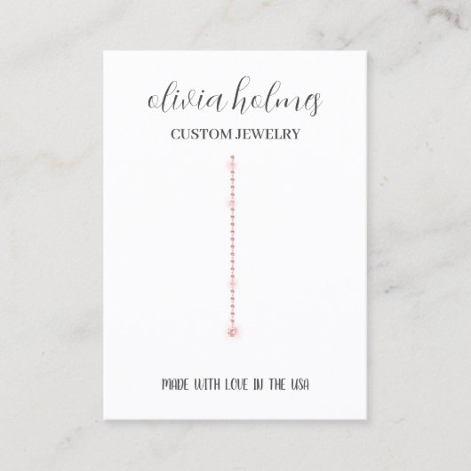 ミニマル白ダイヤモンドジュエリー 名刺 (正面)