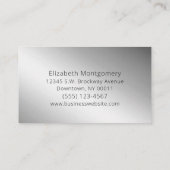 ミニマル白フェイク銀箔 名刺 (裏面)