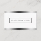 ミニマル白フェイク銀箔 名刺 (正面)