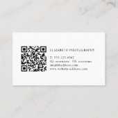 ミニマル白プロフェッショナル2モノグラムQRコード 名刺 (裏面)