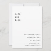 ミニマル白レトロタイプライター縦写真 セーブザデート (正面)