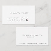 ミニマル白ロイヤリティカード 名刺 (正面/裏面)