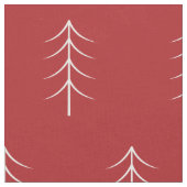 ミニマル白松模様赤い生地 ファブリック (クローズアップ)