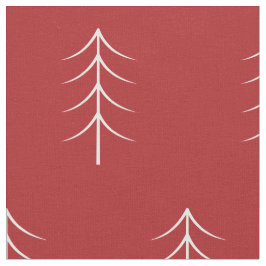 ミニマル白松模様赤い生地 ファブリック