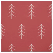 ミニマル白松模様赤い生地 ファブリック (見本)