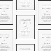 ミニマル白結婚式招待状 招待状