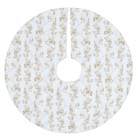 ミニマル白金ゴールドフローラツリースカート ブラッシュドポリエステルツリースカート (正面)