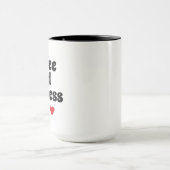 ミニマル白黒おもしろいエレガントタイポグラフィ マグカップ (中央)