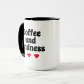 ミニマル白黒おもしろいエレガントタイポグラフィ マグカップ (正面左)