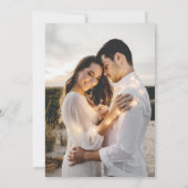 ミニマル白黒と金ゴールドのQRコー結婚ド セーブザデート (裏面)