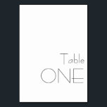 ミニマル白黒よくはしゃぐタイポグラフィ1 テーブルナンバー<br><div class="desc">ミニマモダンリスト白黒よくはしゃぐタイポグラフィ結婚のONEテーブル番号</div>