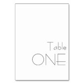 ミニマル白黒よくはしゃぐタイポグラフィ1 テーブルナンバー (裏面)