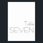 ミニマル白黒よくはしゃぐタイポグラフィ7 テーブルナンバー<br><div class="desc">ミニマモダンリスト白黒よくはしゃぐタイポグラフィ結婚のSEVENテーブル番号</div>