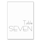 ミニマル白黒よくはしゃぐタイポグラフィ7 テーブルナンバー (裏面)