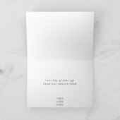 ミニマル白黒アートスケッチホリーブランチ シーズンカード (内部)