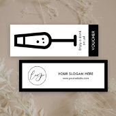 ミニマル白黒イベント無料ドリンク券 スキニー名刺