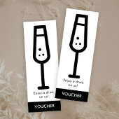 ミニマル白黒イベント無料ドリンク券 スキニー名刺