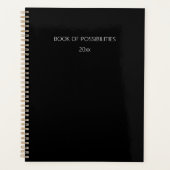 ミニマル白黒カスタマイズ可能な年プランナー プランナー手帳 (正面)