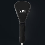 ミニマル白黒カスタムモノグラムイニシャル ゴルフヘッドカバー<br><div class="desc">ミニマル白黒カスタムモノグラムイニシャルゴルフヘッドカバー</div>