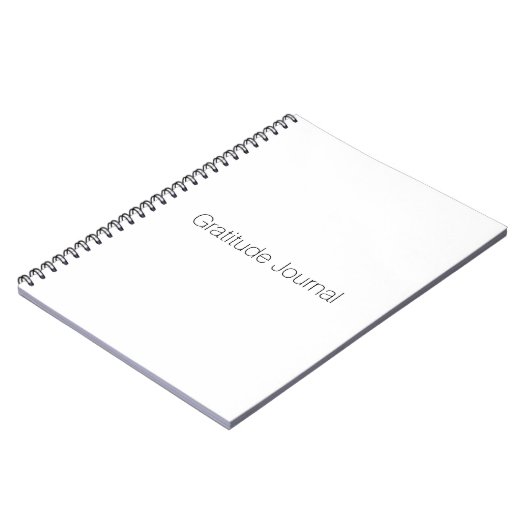 ミニマル白黒カスタム感謝ジャーナル ノートブック (左側)