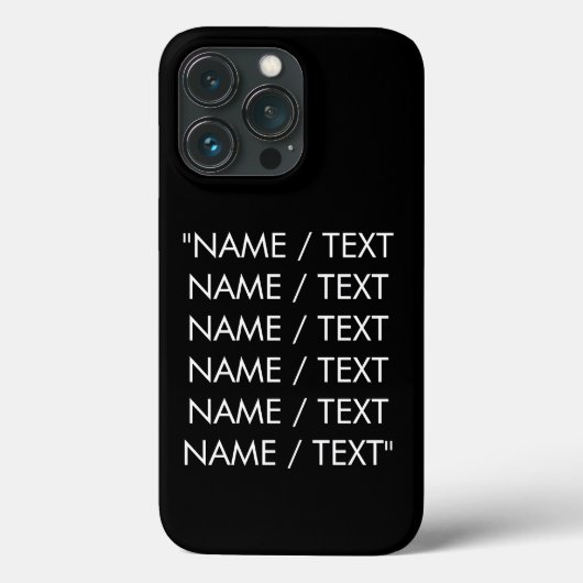 ミニマル白黒カスタム文字句引用文 Case-Mate iPhoneケース (裏面)