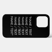 ミニマル白黒カスタム文字句引用文 Case-Mate iPhoneケース (裏面 (横))