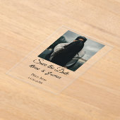 ミニマル白黒クラシックエレガント救の アクリル招待状 (レイダウン)