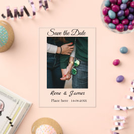 ミニマル白黒クラシックエレガント救の アクリル招待状