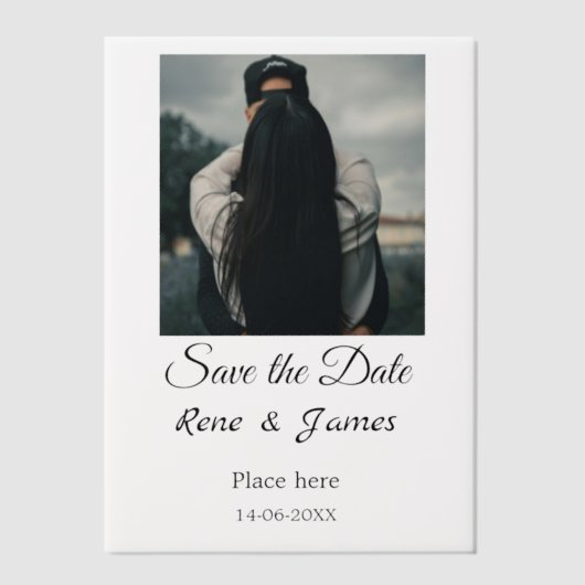 ミニマル白黒クラシックエレガント救の ベラム紙招待状 (正面)