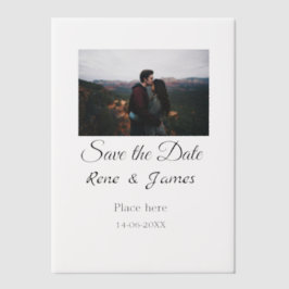 ミニマル白黒クラシックエレガント救の ベラム紙招待状