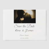 ミニマル白黒クラシックエレガント救の ベラム紙招待状 (正面)