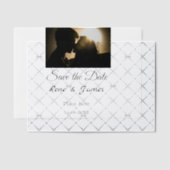 ミニマル白黒クラシックエレガント救の ベラム紙招待状 (オフセット (招待状))