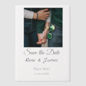 ミニマル白黒クラシックエレガント救の ベラム紙招待状 (正面)