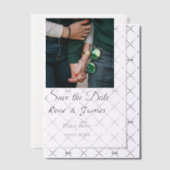 ミニマル白黒クラシックエレガント救の ベラム紙招待状 (オフセット (招待状))