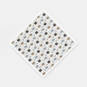 ミニマル白黒クリスマスパーティー紙 スタンダードランチョンナプキン (角)