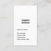 ミニマル白黒ケトルベルパーソナルトレーナー 名刺 (裏面)