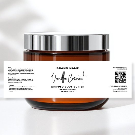 ミニマル白黒コスメティックJARラッパー ペットボトルラベル