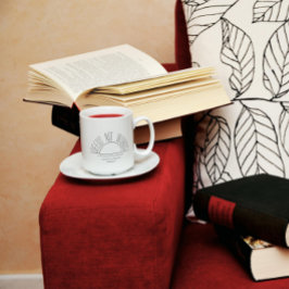 ミニマル白黒サン感動的マグ コーヒーマグカップ