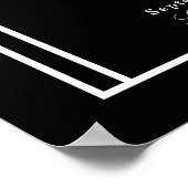 ミニマル白黒シックアーチウェルカム結婚ズ ポスター (角)