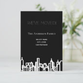 ミニマル白黒シティのスカイライン移動 案内状 (スタンド正面)