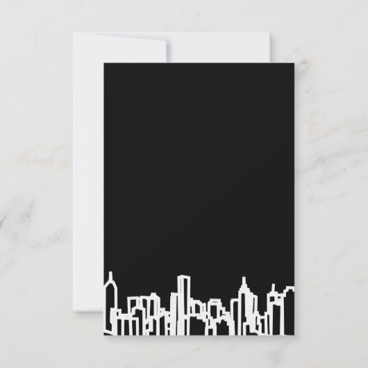 ミニマル白黒シティのスカイライン移動 案内状 (裏面)