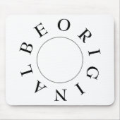 ミニマル白黒シンプルタイポグラフィ引用文 マウスパッド (正面)