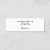 ミニマル白黒ジュエリーイヤリング表示 スキニー名刺 (裏面)