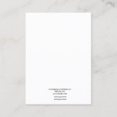 ミニマル白黒ジュエリーイヤリング表示 名刺 (裏面)