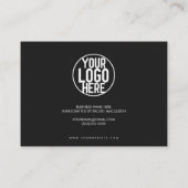 ミニマル白黒スクリプトお客様ありがとうございます 名刺 (裏面)