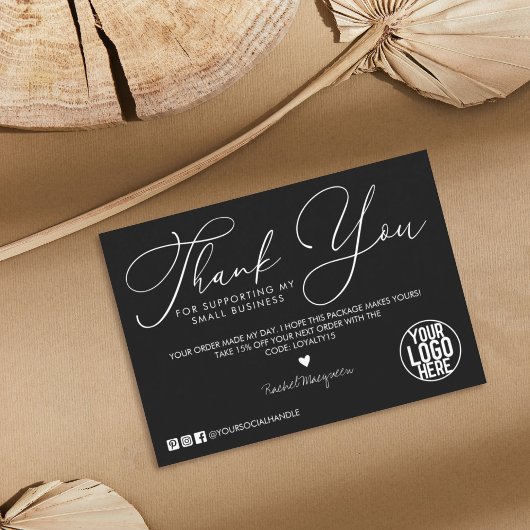 ミニマル白黒スクリプトお客様ありがとうございます 名刺