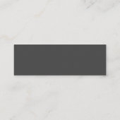 ミニマル白黒スクリプトウェブサイトRSVPカード スキニー名刺 (裏面)