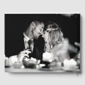 ミニマル白黒スクリプト |写真結婚の ゲストブック (裏面)