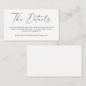 ミニマル白黒スモダンクリッ結婚トのWebサイト エンクロージャーカード (正面/裏面)